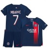 Maillot de Supporter Paris Saint-Germain 2023-24 Mbappé 7 Domicile Pour Enfant